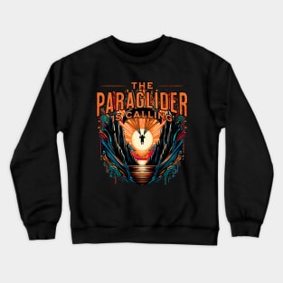 The Paraglider is Calling Retro Design Crewneck Sweatshirt